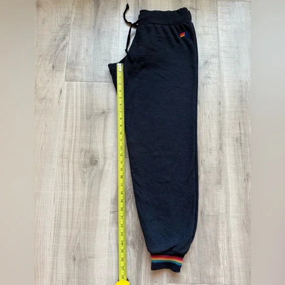 Aviator Nation Charcoal Joggers with Rainbow Cuffs - Picture 5 of 6